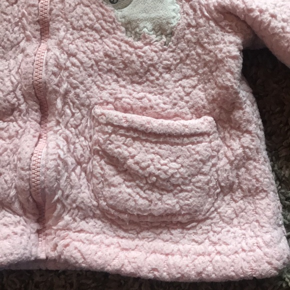 Carters Thick Light Pink Fleece Zip Up Hoodie - Picture 2 of 7